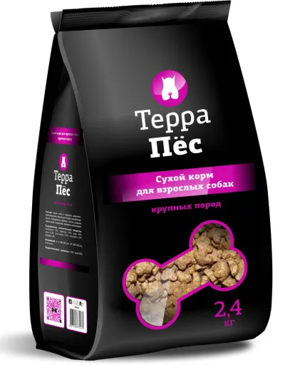 Сухой корм Терра Пёс, для взрослых собак крупных пород, 2,4 кг