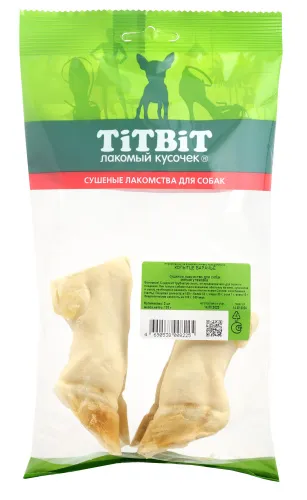 Лакомство для собак TitBit, Копытце баранье, в мягкой упаковке, 103 г животные