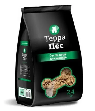 Сухой корм Терра Пёс, для щенков, 2,4 кг животные