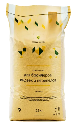 Комбикорм ДК52 для взрослых перепелов (Южная Корона), 25 кг