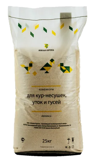 Комбикорм ПК-21 Старт для молодняка уток и гусей 0-4 недели (Южная Корона), 25 кг
