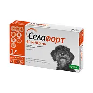 Капли Селафорт для собак, 1 пипетка на 5,1 - 10 кг