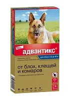 Капли Адвантикс от блох и клещей, для собак более 25 кг, 1 пипетка по 4 мл