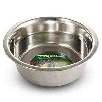 Миска металлическая Триол, для собак, 2,6 л