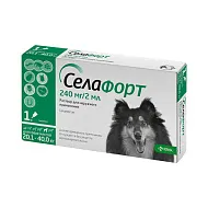 Капли Селафорт для собак, 1 пипетка на 20,1 - 40 кг