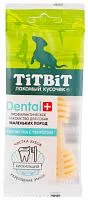 Лакомство для маленьких собак TitBit Dental+, Зубочистка с творогом животные