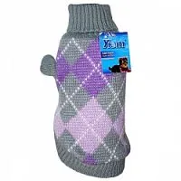 Свитер для собак Уют Ромб сиреневый, 2XL, 45 см