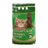 Наполнитель древесный Сибирская Кошка, Лесной, для котят, гранулы 6 мм, 5 л животные