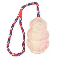 Игрушка для собак Конус на верёвке 30 см, каучуковый, диаметр 8,5 см