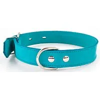 Ошейник 1122Б Color Line, двухслойный, нубук, бирюзовый, 14 мм, длина 27-36 см РАСПРОДАЖА