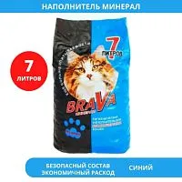Наполнитель впитывающий Брава Минерал, для длинношерстных кошек, 7 л животные
