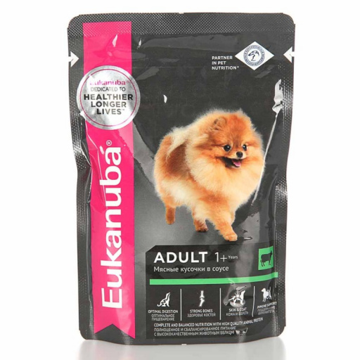 Влажный корм Eukanuba, для взрослых собак, с говядиной, 100 г