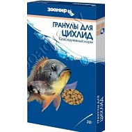 Корм Зоомир, для цихлид, плавающие гранулы, коробка, 30 г