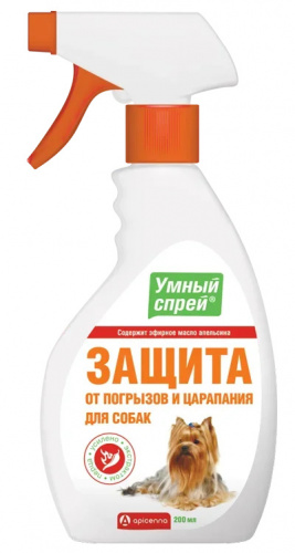 Спрей Умный Спрей, Защита от погрызов и царапанья, для собак, 200 мл