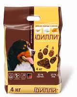Сухой корм Дилли, для взрослых собак, рагу из курицы с рисом, 4 кг