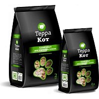 Сухой корм Терра Кот, для взрослых кошек, с перепелками, 10 кг
