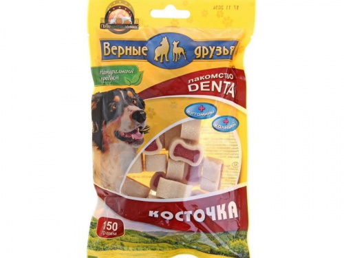 Лакомство для собак Верные Друзья Denta, Косточки жевательные, резанные, 150 г фото 2