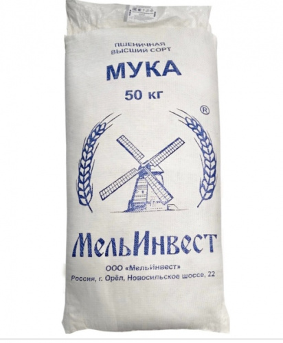 Мука пшеничная х/п в/с (Мельинвест), 50 кг