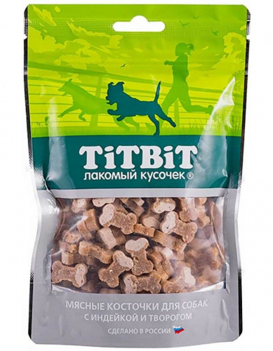 Лакомство для собак TitBit, Косточки мясные с Индейкой и творогом фото 2