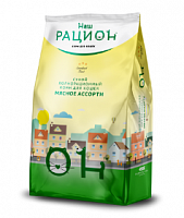 Сухой корм Наш рацион, для взрослых кошек, мясное ассорти, 10 кг